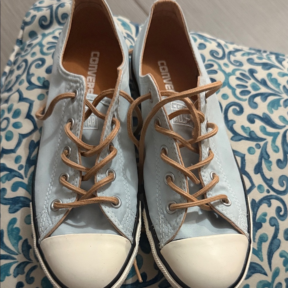 Converse Light Blue Sneakers with White Soles